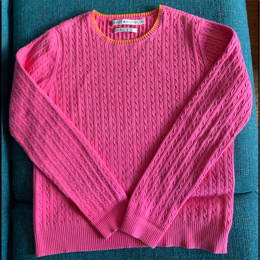 Tommy Hilfiger Pink Cable Knit Sweater